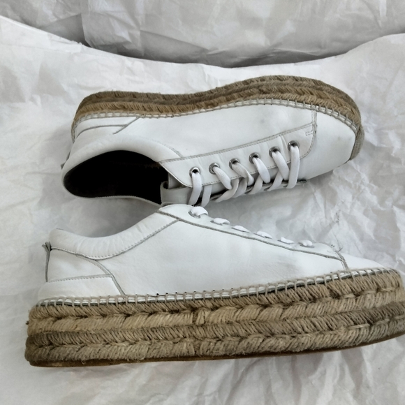 McQ Alexander McQueen Sade Runner Nappa Leather Espadrille White Size 41 size 11 - Picture 8 of 14
